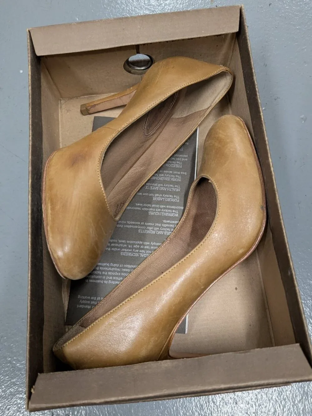 Corso Como Caramel Leather Stiletto Pumps sz 7